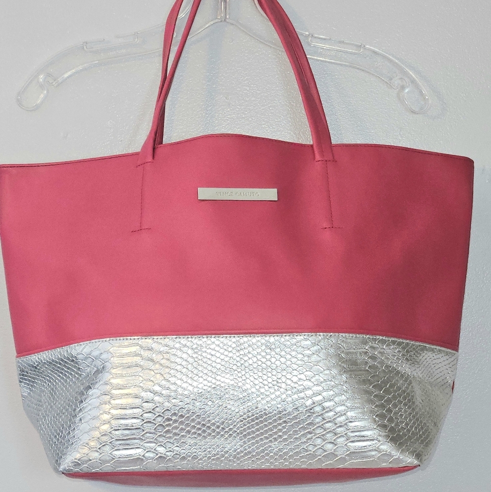 Vince Camuto Large PVC Vinyl Tote Bag, Lined